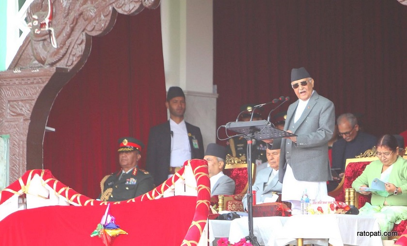 प्रजातन्त्र दिवसमा प्रधानमन्त्रीको सम्बोधन- भावी पुस्ताले बिर्सन नमिल्ने दिन ‘फागुन ७’