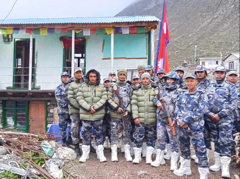 गोरखाको साम्दोमा सशस्त्र प्रहरीको ‘बोर्डर आउट पोष्ट’ स्थापना