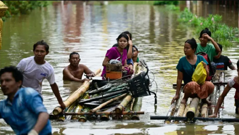 म्यानमारमा बाढीका कारण दुई सय बढीको मृत्यु, पाँच लाख मानिसहरू प्रभावित