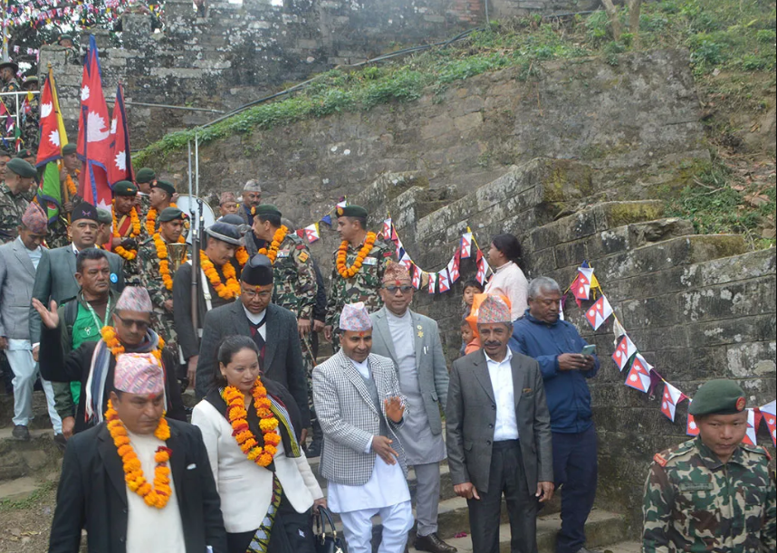 गोरखाबाट एकीकरण पदयात्रामा निस्कियो नेपाली सेनाको टोली