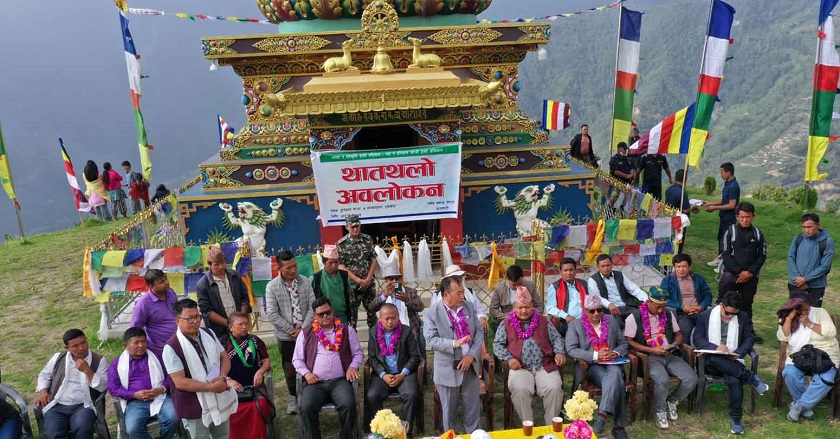 मन्त्री तामाङद्वारा ग्लान थातथलोको अवलोकन