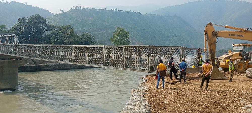 खुर्कोटको पुल निर्माणमा तीव्रता