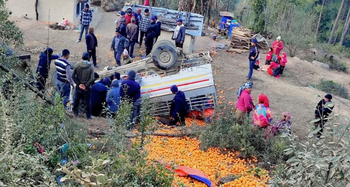 सुन्तला बोकेको पिकअप दुर्घटना हुँदा चालकको मृत्यु, तीनजना गम्भीर घाइते