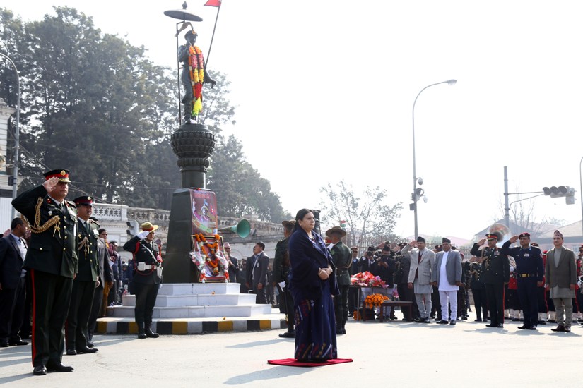 राष्ट्रपतिबाट राष्ट्रनिर्माता पृथ्वीनारायण शाहप्रति श्रद्धाञ्जलि अर्पण (फोटोफिचर)