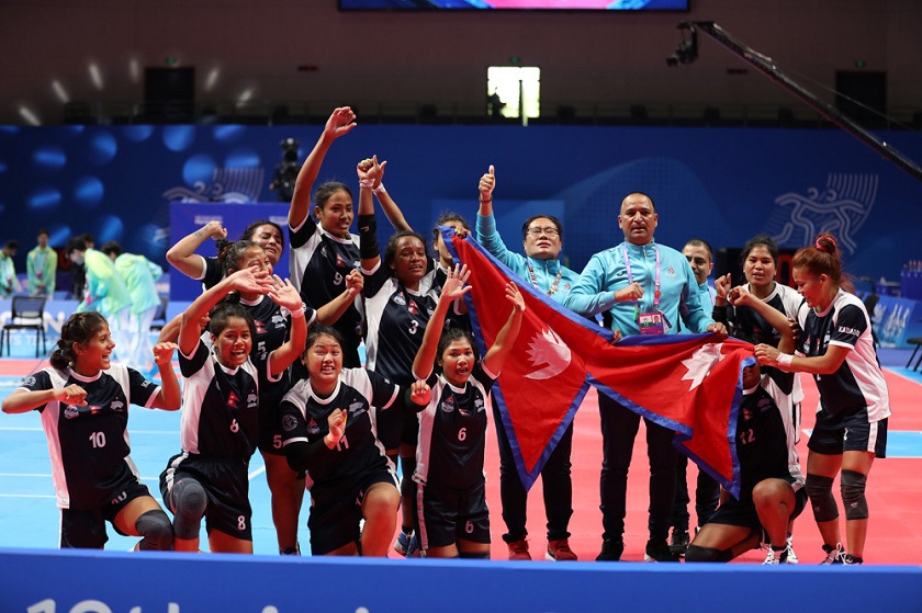 एसियाली खेलकुद : नेपालले महिला कबड्डीमा पदक पाउने निश्चित