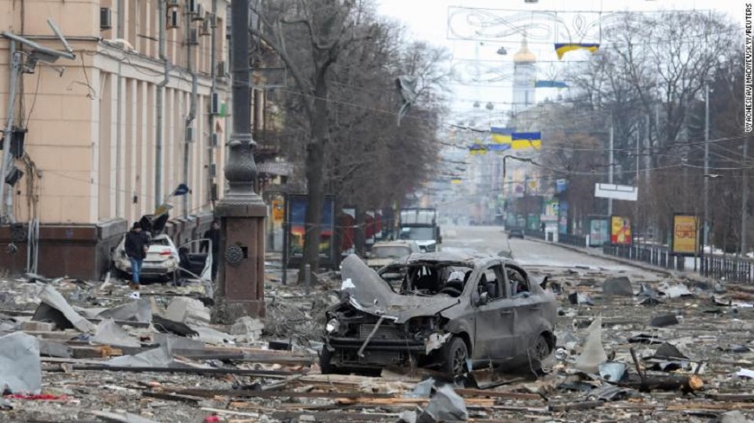 युक्रेनको राजधानी सहर किभमा शृंखलाबद्ध विस्फोट