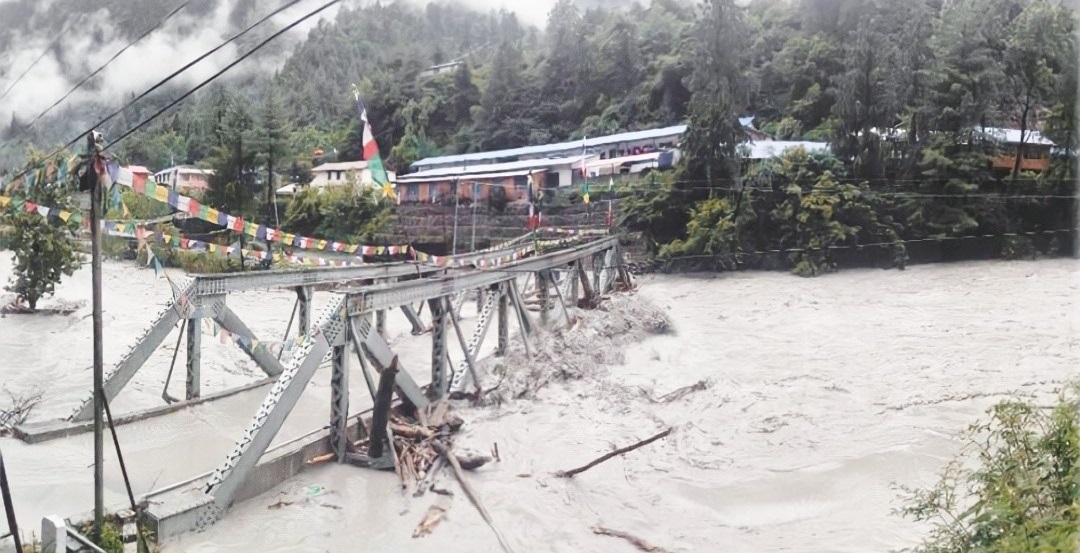 नदीको बहाव परिवर्तन हुँदा चामे गाउँपालिका उच्च जोखिममा