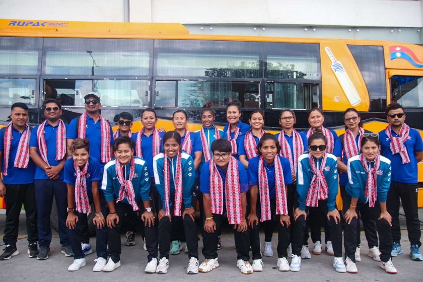 एसिया कप खेलेर स्वदेश फर्कियो राष्ट्रिय महिला क्रिकेट टिम