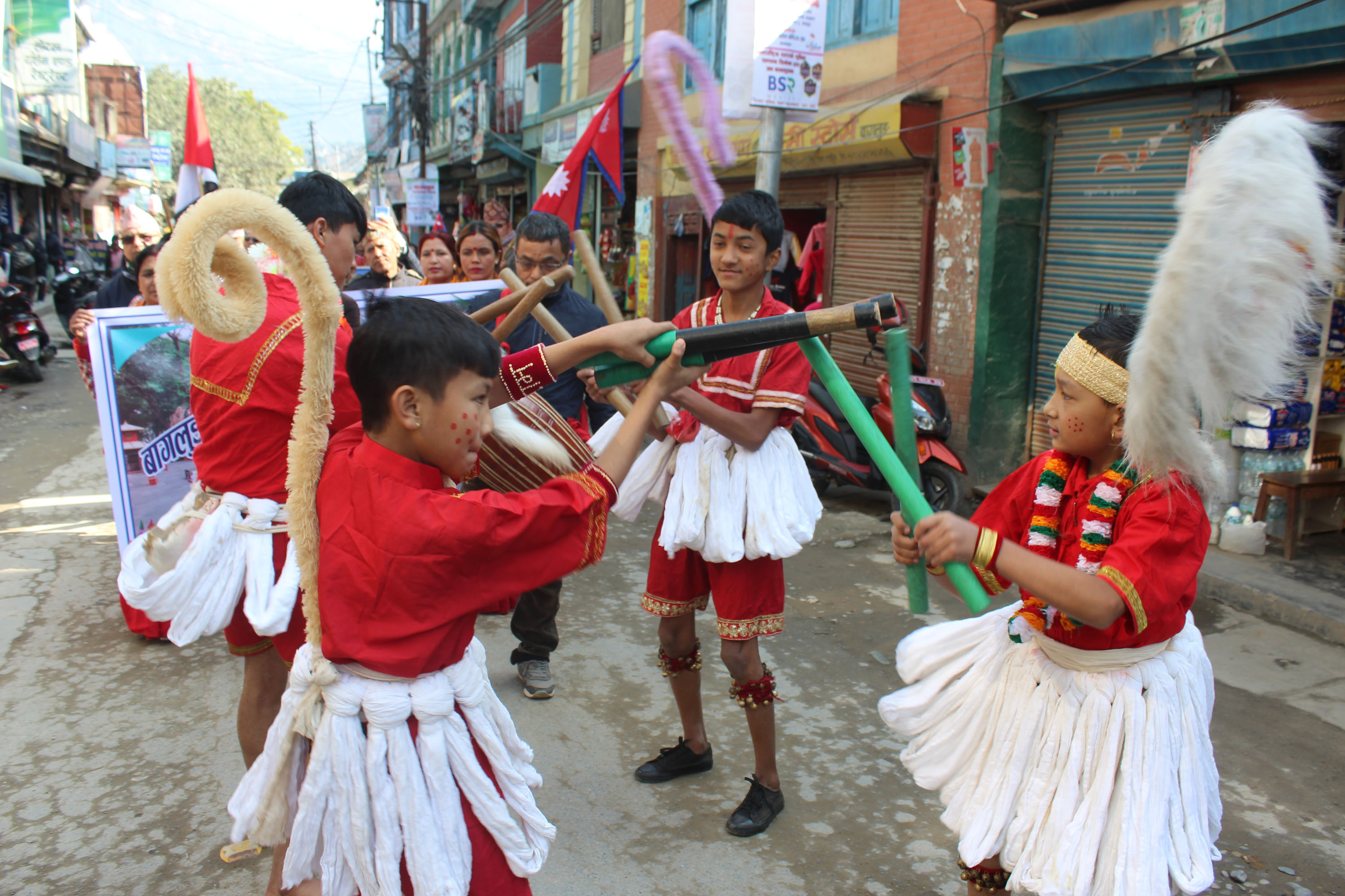 बागलुङ महोत्सवमा हनुमान नाँच प्रदर्शन