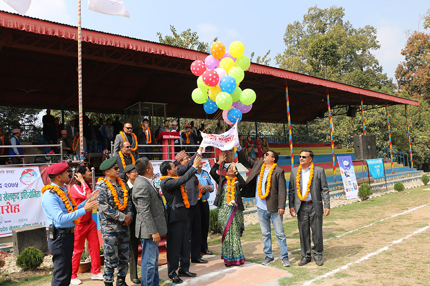 आठौं राष्ट्रिय खेलकुद प्रतियोगिताको छनौट भरतपुरमा सुरु, खेलकुदबाटै देशलाई चिनाउन सकिने मेयर दाहालको भनाई
