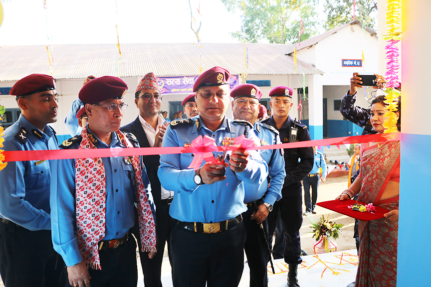 महानिरीक्षक सर्वेन्द्र खनालद्वारा नवनिर्मित २ वटा ब्यारेक भवनको उद्घाटन